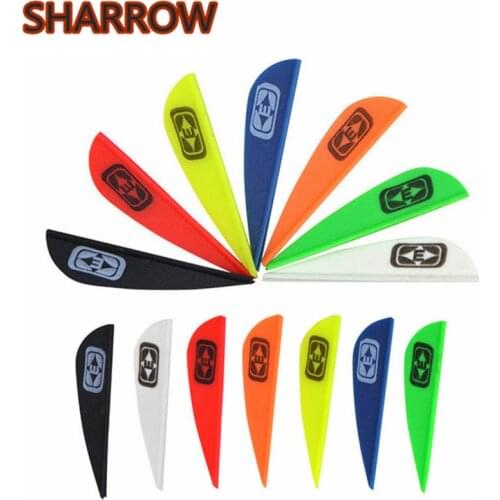 50/100Pcs 1.75" Archery Arrow Vanes Fletches Feather Rubber Fletching DIY Arrow Tools For Bow Training Shooting Accessories