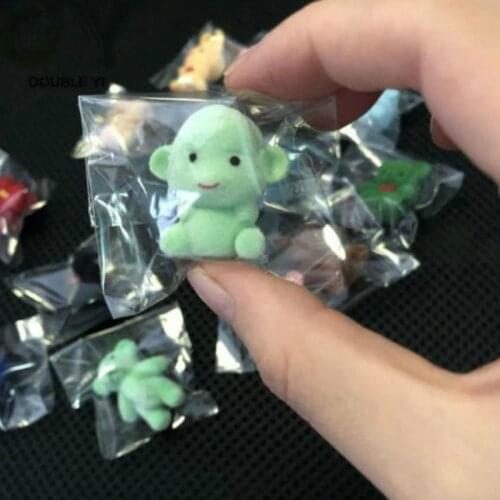 50pcs/lot Cartoon Mini Velvet Animal Doll 3cm pvc Bunny Bear Monkey Kids Toys Birthday Gift For Children Decoration Capsule Doll