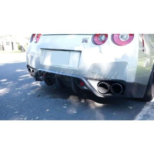 Car Accessories Fiber Glass FRP WA Style Diffuser Addon Fit For 2008-2010 R35 GTR Rear Bumper Diffuser Addon with Brake Light