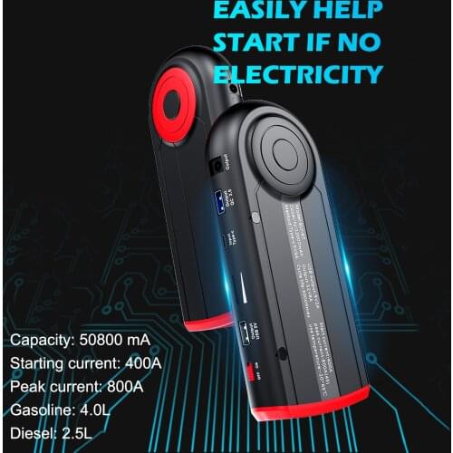Car Jump Emergency Starter 50800mAh 12V Output Charger for Cars Booster Battery Starting Device Portable Power Bank Adapter