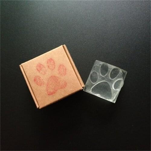 Handmade 29*29mm Footprint Design Soap Stamp Homemade Tools DIY Sugarcarft Candy Candle Stamp Soap Making Kits