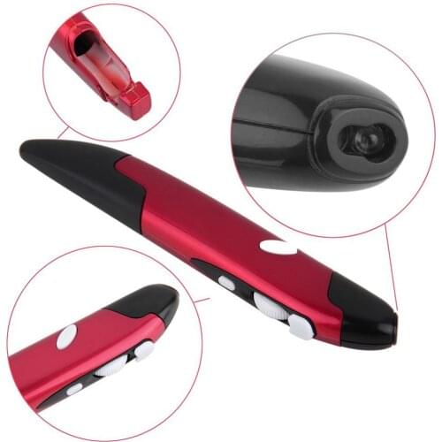 2.4G Wireless USB Optical Presenter Pen Mouse Adjustable 500/1000DPI 4 Keys Mini Mice for Tablet Laptop PC Desktop Smart TV Box