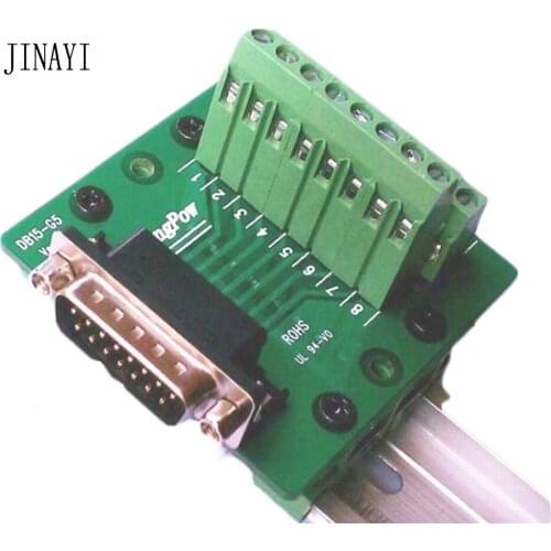 DB15 D-SUB 15 pin Female Male signals Terminal PCB Breakout Board Adapter Connector