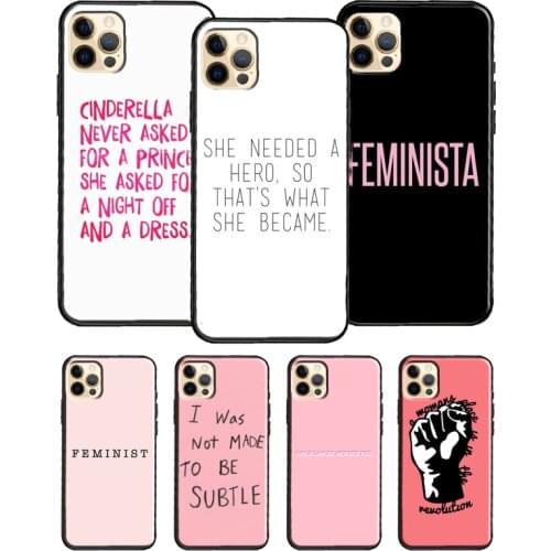 FEMINIST QUOTES HERO GIRL WOMEN Case For Apple iPhone 11 12 Pro Max mini 6S 7 8 Plus XR X XS MAX SE 2020 Cover Coque