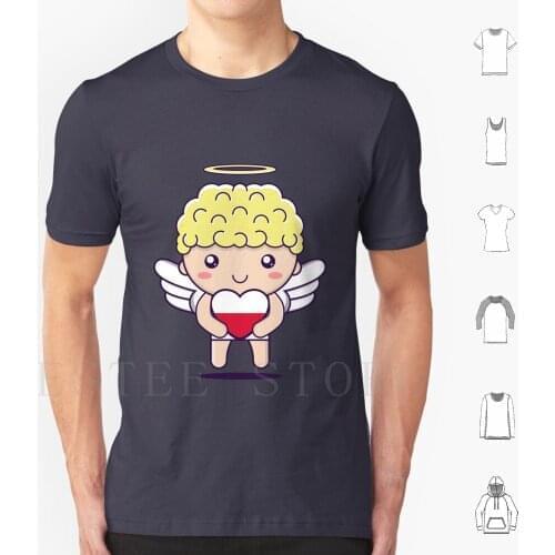 Valentine Love Poland Cupid Designs T Shirt Print Cotton Poland Love Cupid Poland Poland Valentine Valentine Poland Cupid