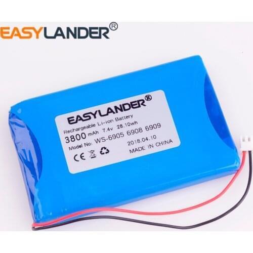 Better than original satellite meter satellite finder 7.4V 3800mAh battery For satlink WS-6908 WS-6906 WS-6909 WS-6960 WS-6905