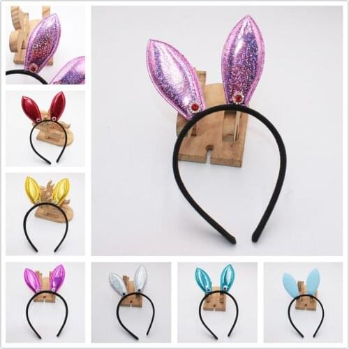 Cute Shiny Rabbit Ears Headband Kids Rhinestone Hairbands Girls Cat Ears Hair Band Fashion Gift Princess Hair Accessories