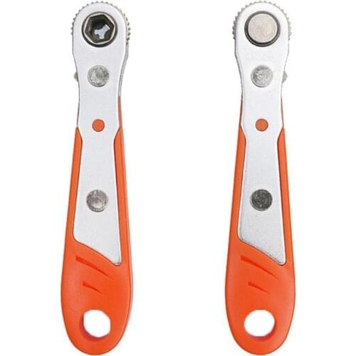 Mini Magnetic Ratchet Wrench 1/4" Hexagon Torx Bidirectional Control For Single/Double Head Screwdriver Tool
