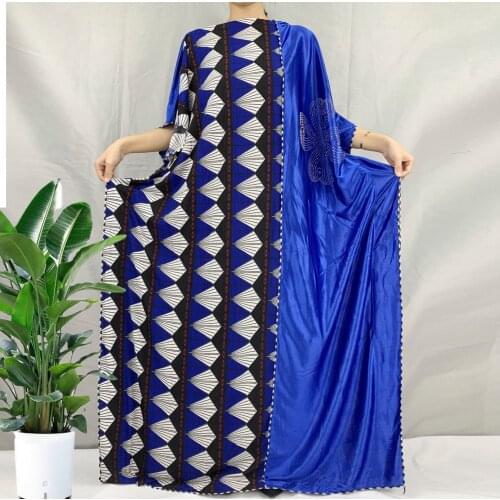 Fashion Dashiki Dress Print Bohemia Hijab Loose Elegant Muslim Abaya Caftan Gowns Silk Sexy Lady Party Maxi Dresses
