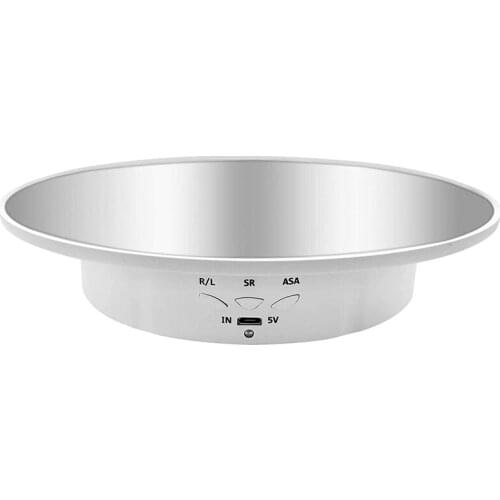 Motorized Rotating Display Stand, 7.87Inch,Mirror Covered 360 Degree Turntable Display Stand for Photography