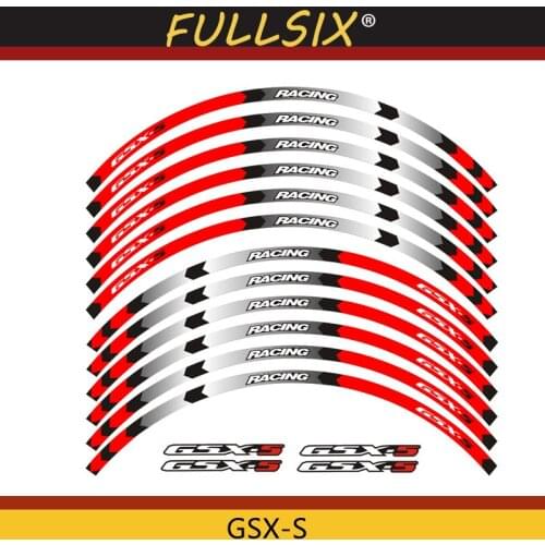 Motorcycle front and rear wheels Edge Outer Rim Sticker Reflective Stripe Wheel Decals For Suzuki GSX-S 1000 1000F