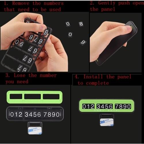 Phone Number In Car Parking License Plate Temporary Stop Sign Temporary Car Parking Card Phone Number Card Plate Hidden Switch