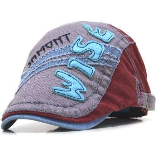 New Childrens Denim Cotton Outdoor Peaked Cap British Forward Beret Sun-shading Sun Hat
