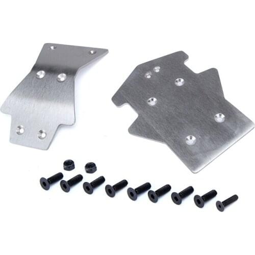 Front & Rear Stainless Bottom Steel Plate Reinforcing Protection Plate Chassis Shield Plate for 1/5 Losi 5ive-t Rc Car Parts