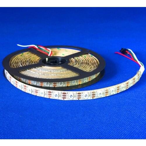 4m 60LEDs/m DC5V addressable SK6812 led pixel strip,waterproof by silicon coating;IP65,60pcs SK6812/M with 60pixels;WHITE PCB