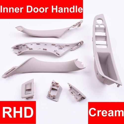 Right Hand Drive RHD gray Beige Black Car left Interior Door Handle Inner Door Panel Pull Trim Cover For BMW 5 series F10 F11