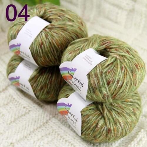 Sale 4SkeinsX50gr Luxury Soft MOHAIR Colorful Shawls Hand Knit Crochet Yarn Colorful Kiwi 824-04-4