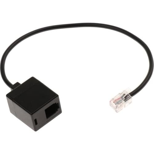 RJ9 Modular Jack Male To Female Adapter Training Cable For Headset To Phone