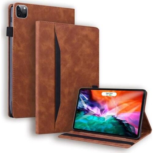 Luxury Business Case For iPad Pro 12.9 2020 A2229 A2069 A2032 A2233 Front Stand PU Leather Wallet Cover