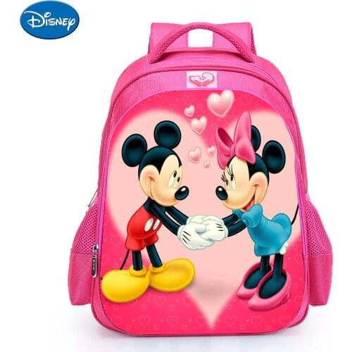 16 inch Disney Minnie Backpacks For Girls Kawaii School Bag For Children Girls Boys Birthday Gifts School mickey bags