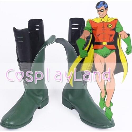 Nightwing Dick Grayson Cosplay Boots Shoes for Adult Men Shoes Costume Accessories Custom Made