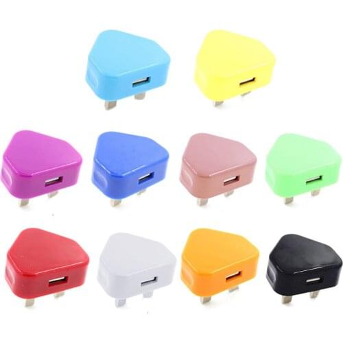 UK Plug Mains Wall 3 Pin USB Power Adaptor Charger For Mobile Cell Phone