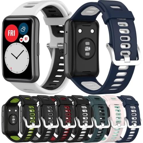 Quality Soft Silicone Straps For Huawei Watch Fit Sports Bracelet Band Correa For Huawei Watch Fit Wrist Band Loop