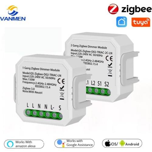 Tuya ZigBee intelligent dimming switch module WiFi SCR lamp switch support elf love