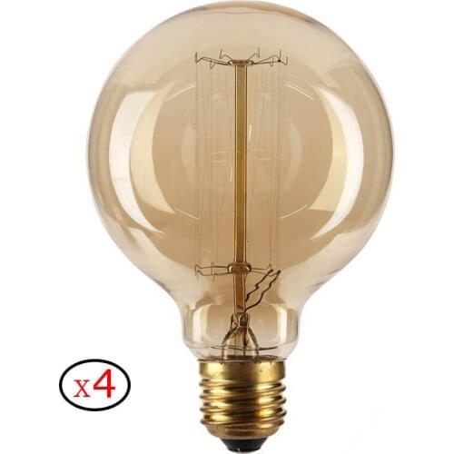 G95 Vintage Style Edison Bulbs 40W Retro Tungsten Filament Light Lamp