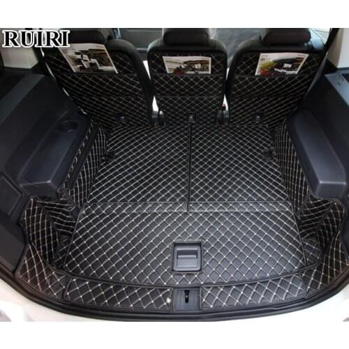 Top quality! Full set car trunk mats for Volkswagen Touran 7 seats 2020-2015 waterproof cargo liner boot carpets for Touran 2019