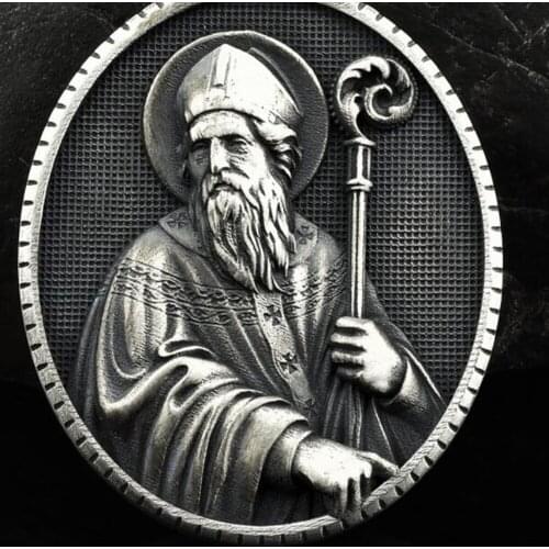 Religious Christianity Badge Pope Medal Catholic Fashion Vintage Mens Pendant Necklace Tag Chain Necklace