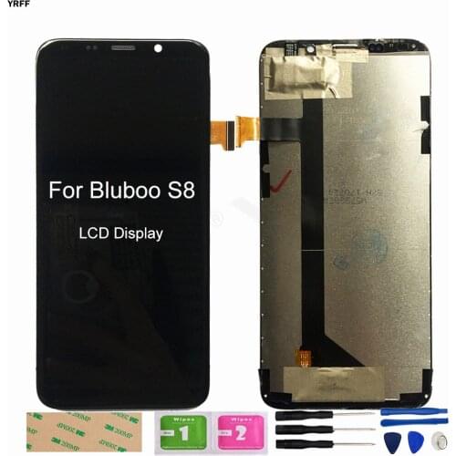LCD Display Screen For Bluboo S8 5.7 inch LCD Display with Touch Screen Digitizer Panel Lens Sensor Repair Assembly 100% Test