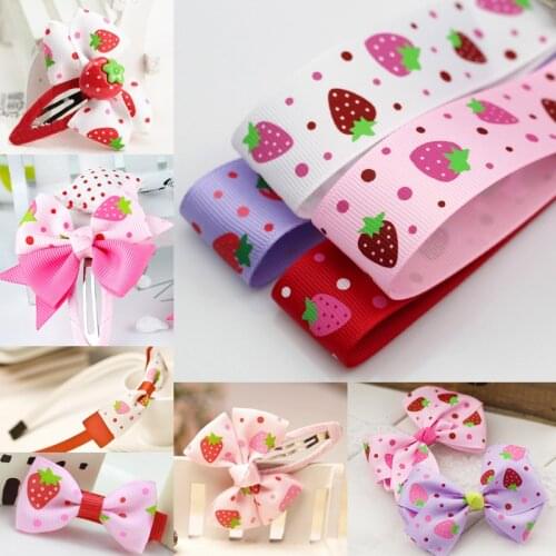 1 Meter/lot) 25mm Grosgrain Ribbon Handmade Design Printed Cotton Ribbons for Wedding Christmas Decoration DIY Sewing Fabric