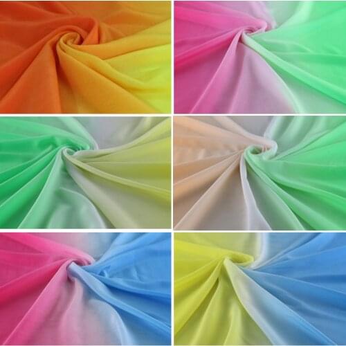 100cm*115cm Thick Chiffon Fabric Ombre Gradient Party Dress Material Koshibo
