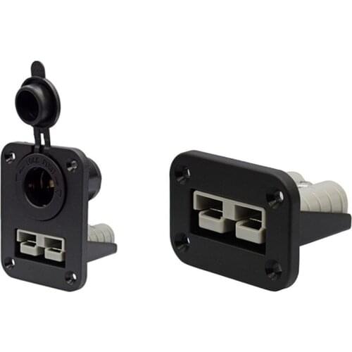 2 Pcs Anderson Plug C-Igarette Lighter Socket Charger Flush Mount Recessed Plate for Camper Boat Truck SP-002 & YP-001