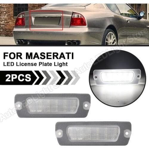 2Pcs LED License Plate Light Number Plate Lamp Error Free For Maserati 4200/GT Granturismo OE#198231