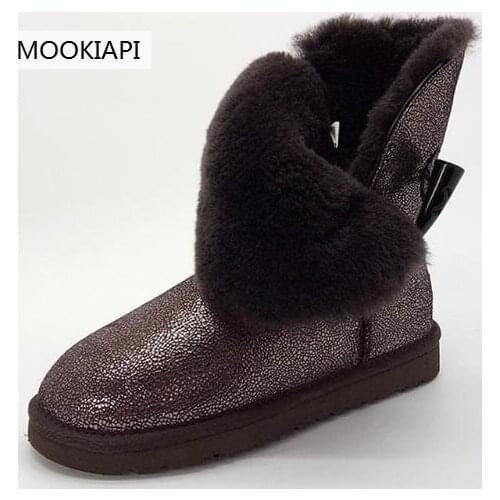 2019 Free shipping!Classic high snow boots Womens warm boots high quality Australia genuine sheepskin boots women shoes