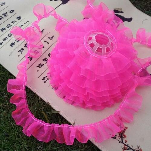 3 meters Colorful Snow Gauze Wrinkle Ribbon DIY Toy Doll Dress Trim Curtain Stage Clothing Decoration Accessories