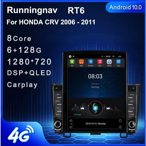 9.7" Android 10.1 For HONDA CRV 2006 - 2011 Tesla Type Car Radio Multimedia Video Player Navigation GPS RDS no dvd