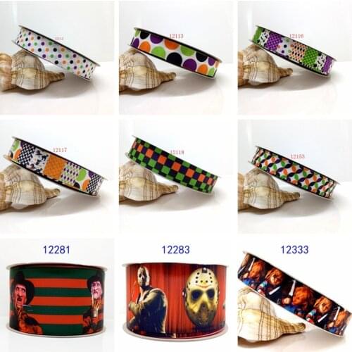 Free shipping 10 yards cartoon printed grosgrain ribbons for crafts 12112