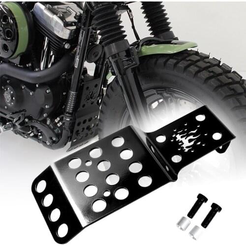 Motorcycle Gloss Black Engine Guard Protector Lower Chin Fairing Spoiler Cover For Harley Sportster Iron XL 883 1200 48 72