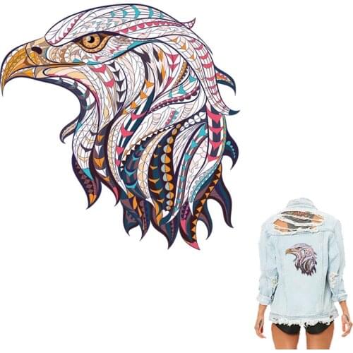 COSBILL Beautiful Eagle Patches 21*21 cm Iron On Transfers DIY Appliqued On Clothes Washable Accessory Sticker Y-059