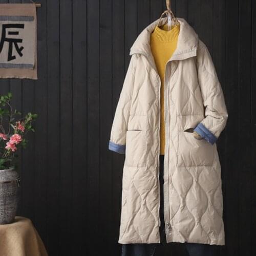 Fitaylor 2021 Winter Causal 90% White Duck Down Jackets Women Oversize Warm Thick Coat Autumn Slim Zipper Pocket Puffer Jacket