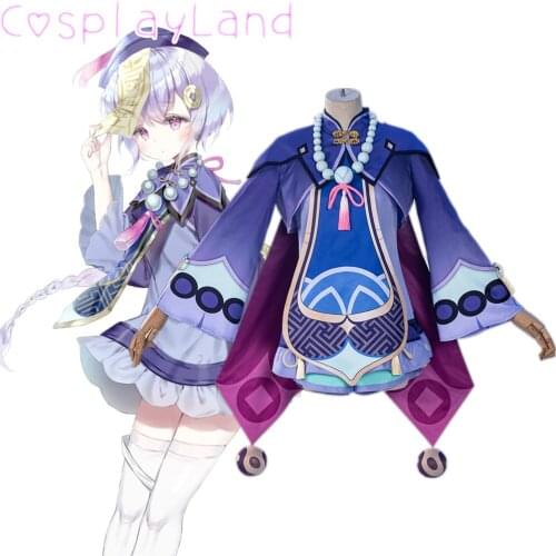 Hot Game Genshin Impact Cosplay Qiqi Cosplay Costume Carnival Halloween Costumes Women Lolita Dress Sweet Genshin Impact Costume