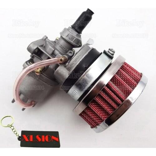 Carby Carb Carburetor + 42mm Air Filter Red + Stack 47cc 49cc 2 Stroke Mini Moto Dirt Pocket Bike ATV Quad Minimoto Motorcycle