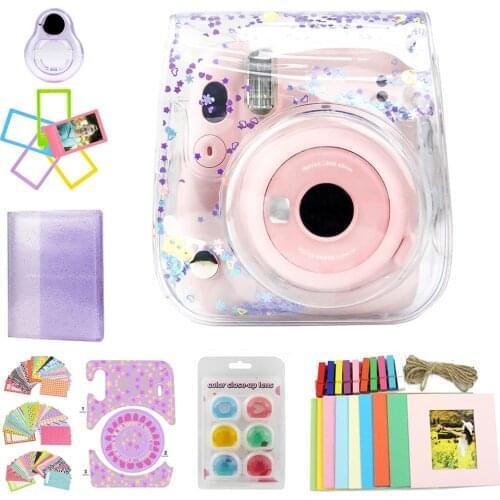 CAIUL Accessorie kit for Fujifilm Instax Mini 11 Instant Film Camera Purple quicksand Protective case