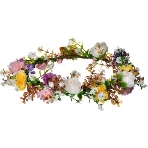 Hot Flower Bridesmaid Bohemian Mori Girl Line Garland Beach bride hair Headdress wedding