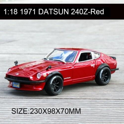 Maisto 1:18 1971 Datsun 240Z Red Classic Cars 1:18 Alloy Car Metal Vehicle Collectible Models toys For Gift Collection