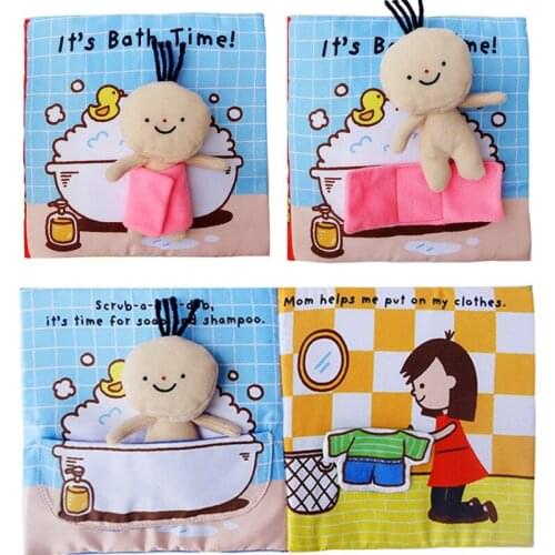 Baby Soft Educational Cloth Book 3D Infant Early Cognitive Development Bath Quiet First Book Interactive Books for Children