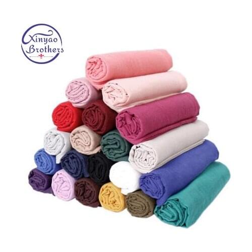 2019 New Linen Scarves Solid Color Cape Shawl Ultra Luxury Brand Muslim Hijab Muffler Scarf Candy Color Womens Scarves 90x180cm